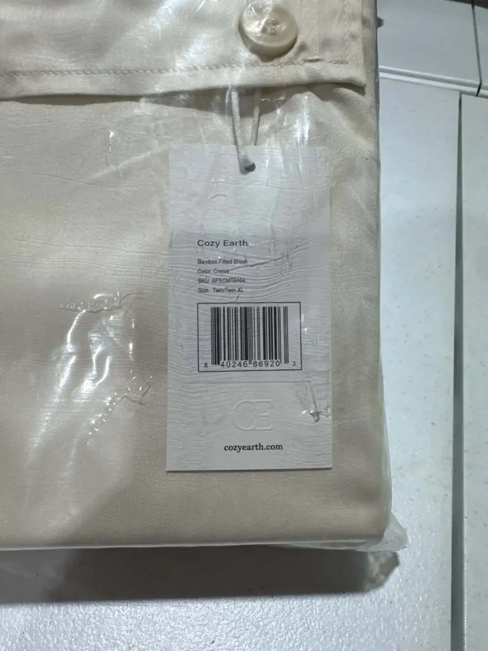 Cozy Earth Bamboo Fitted Sheet, Creme, Twin/Twin XL